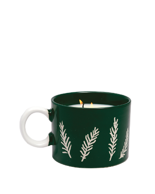 Paddywax Cypress and Fir Forest Green Mug Candle 