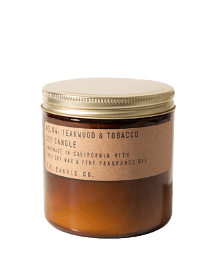 P.F. Candle Co No.04 Teakwood and Tobacco Candle 12.5oz 