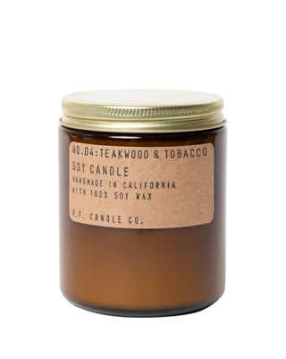 P.F. Candle Co No.04 Teakwood and Tobacco Candle 7.2oz